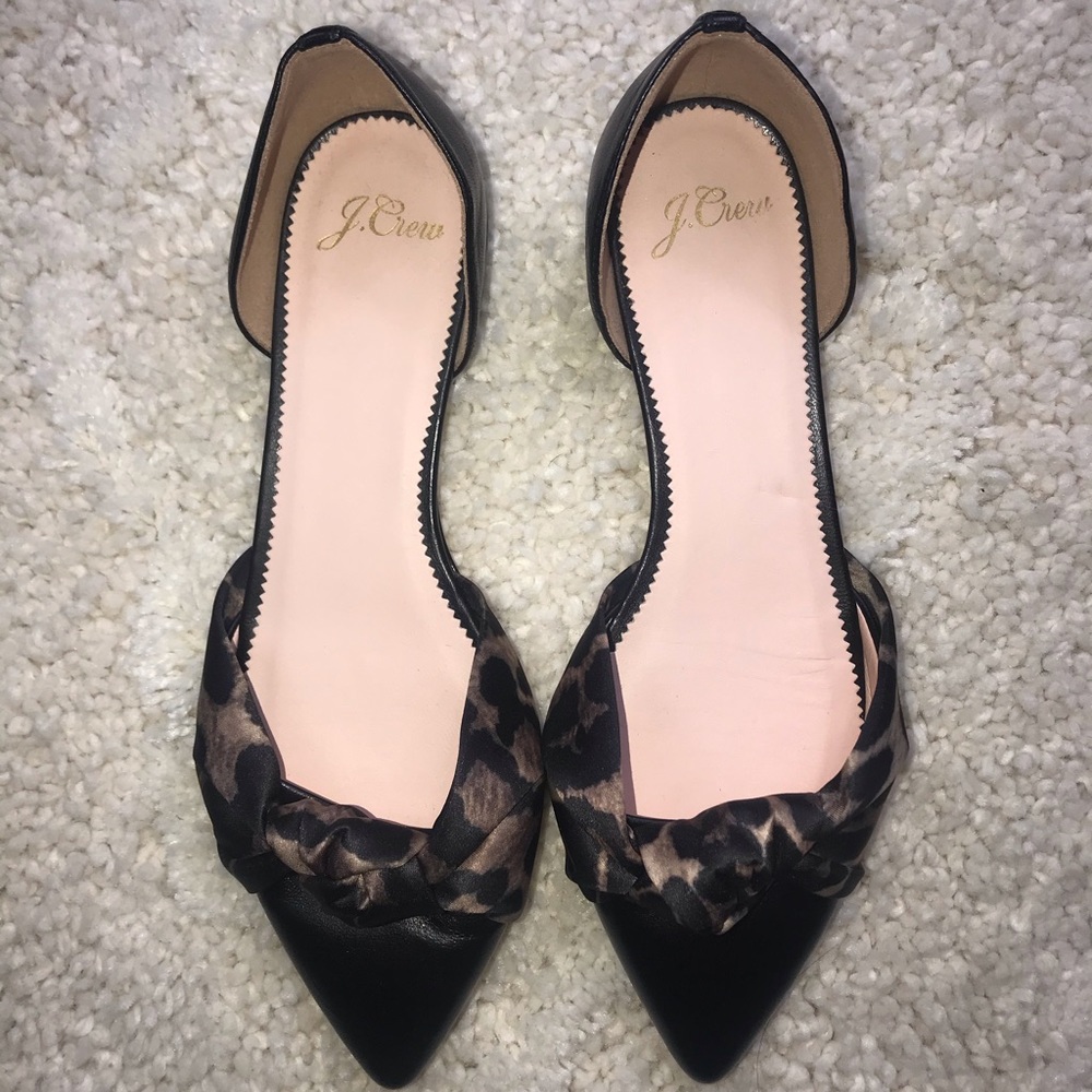 J. Crew Pointed Toe Knot Flats (Sz 6.5)